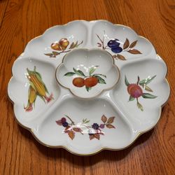 Vintage Royal Worcester Six Part Appetizer Plate