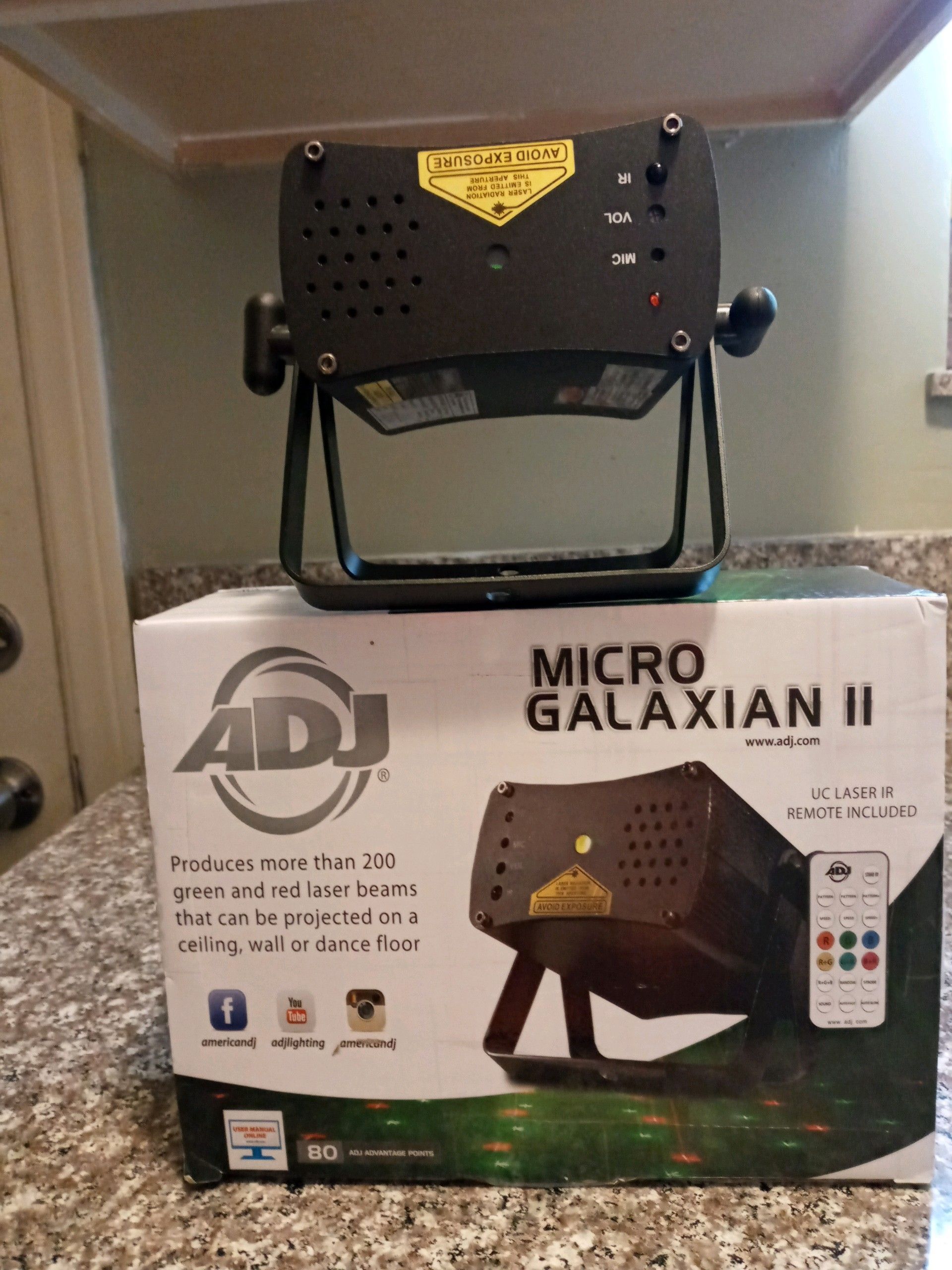 ADJ Products MICRO GALAXIAN II USE UC LASER REMOTE