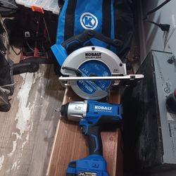 Kobalt 24v 1/2  Impact Wrench &, More