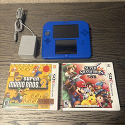 Nintendo 2DS + New Super Mario + Smash Brothers