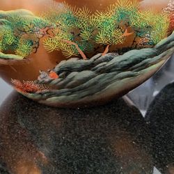 2 Vintage Light Weight Hand Painted Japanese Bowls