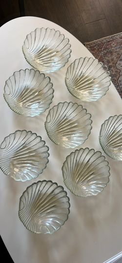 Vintage Seashell Clam Shell Bowls Set 8 Of Beach Themed Kitchen Decor