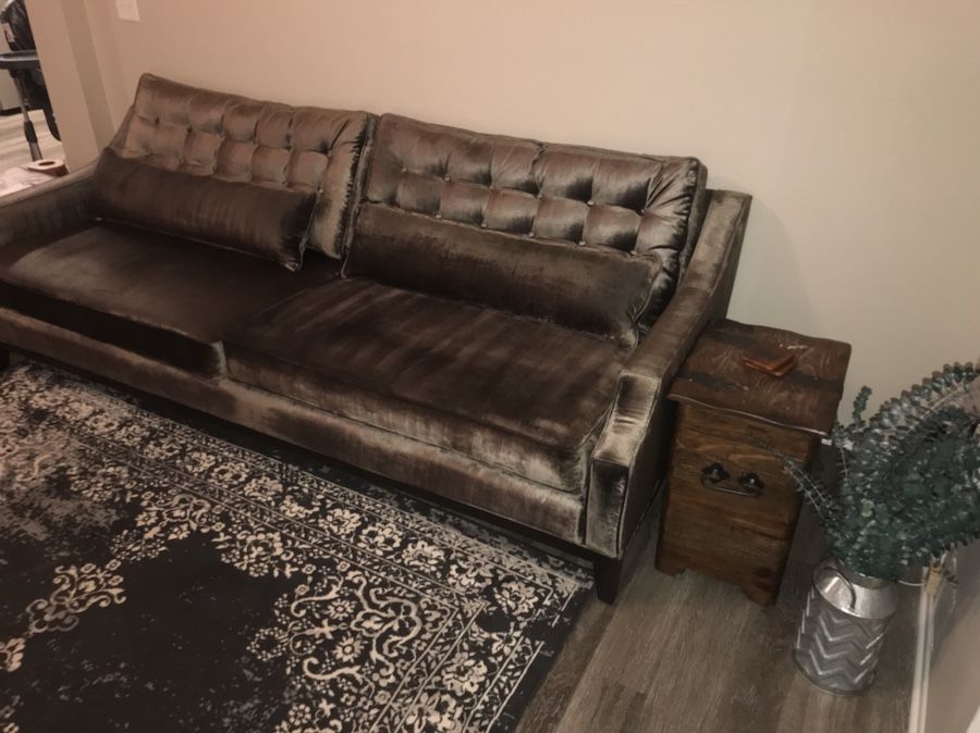 A pair of Z Gallerie Harrison Sofa Couches