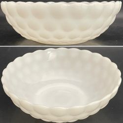 Vintage Anchor Milk Glass Bowl