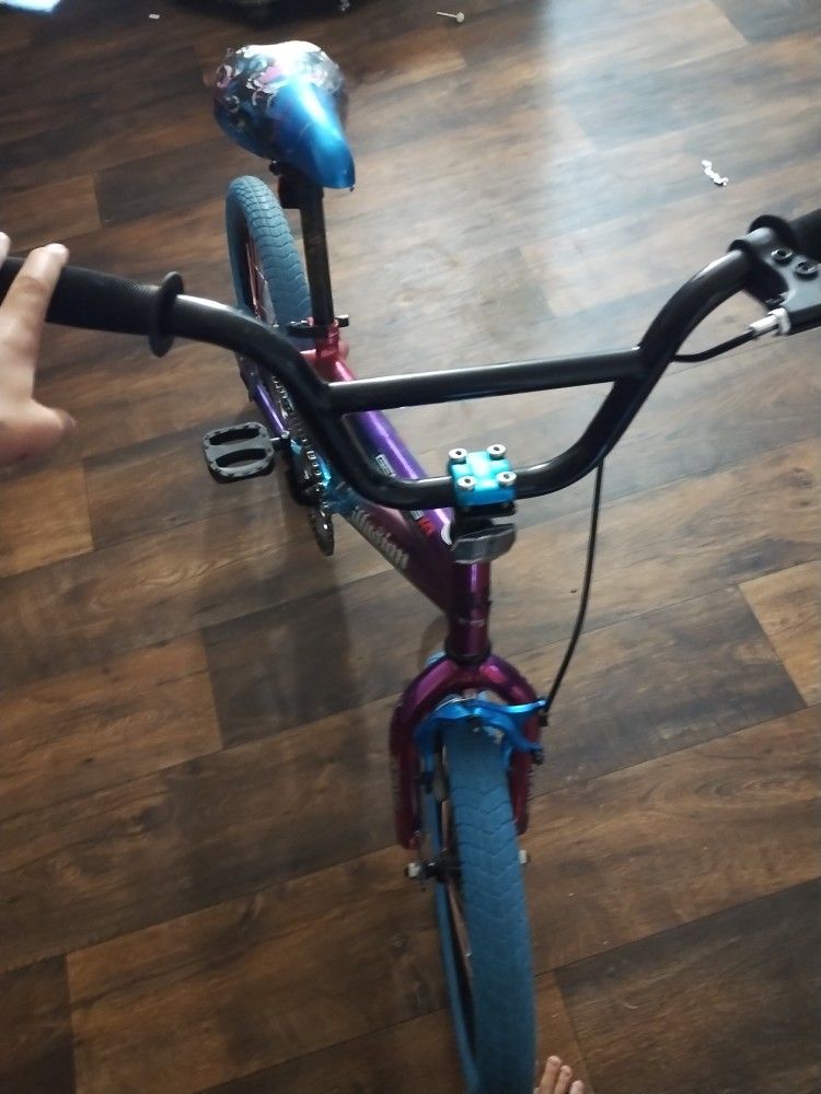 The Bike Is Blue And Pink