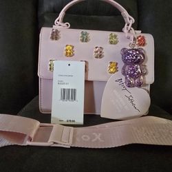 Betsy Johnson gummy bear purse with matching wallet and purse charm.