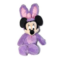 The Disney Store Minnie Mouse Easter Bunny Purple Plush 19” 
