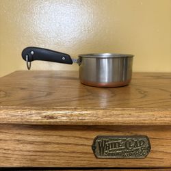 Vintage 3/4Qt Revere Ware Copper Bottom Saucepan.       B