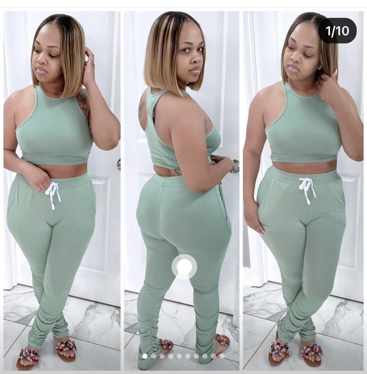 Crop Top And Pants Set