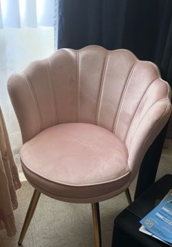 Pink Velvet Accent Chair