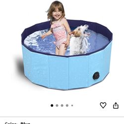Dog Pool Foldable pet Pool Dog Swimming Pool pet Swimming Pool PVC Non-Slip for All Kinds of Pets 40-12in