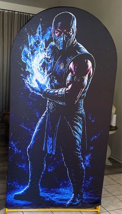 Subzero Mortal Kombat fabric backdrop cover