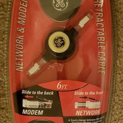 GE Network & Modem Retractable Cable
