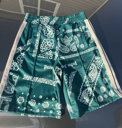 Palm Angels bandana-print track shorts