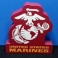 United States Marines Wooden Sign--Desktop or Wall Mount 5x6"