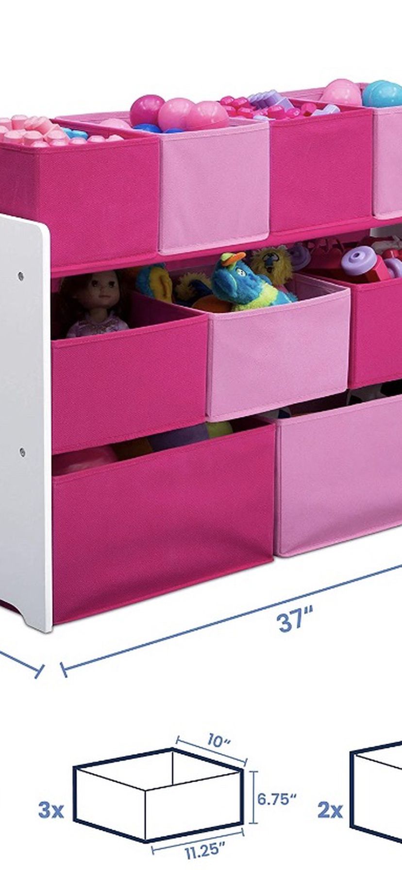 Delta Children Deluxe Multi-bin Toy Storage