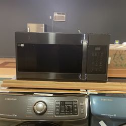 New Black Stainless Steel Samsung Over The Range Microwave 