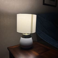 Gold And white Touch Lamp