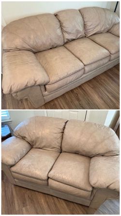 Leather couch set