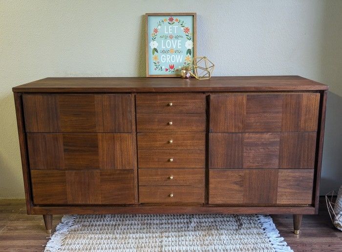 Refinished Mid Century Modern Dresser