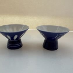 Japanese Porcelain Sake Cups (2) Vintage 