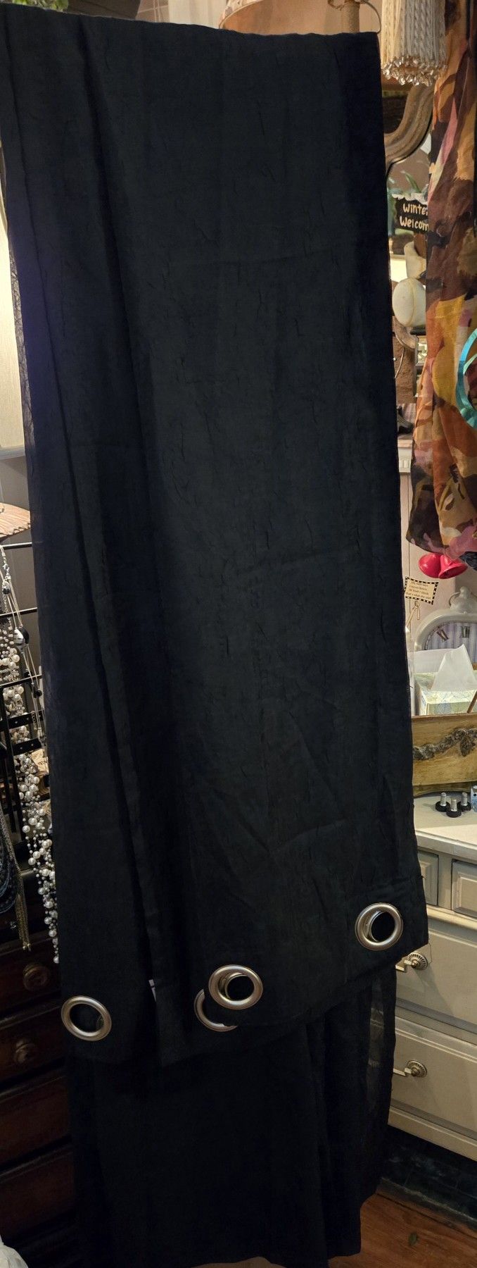 Studio at home semishear black grammot curtains