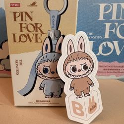LETTER B THE MONSTERS Pin for Love Series-Vinyl Plush Pendant✅IN STOCK ✅
