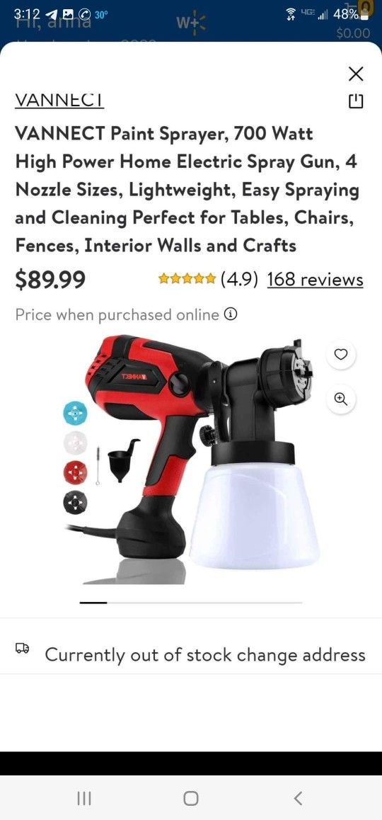 Vannect paint sprayer deals