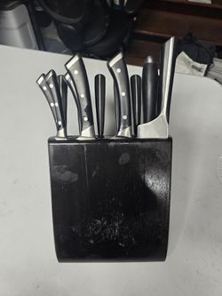 Calphalon Knife Block Set w/ Steak Knives, Chef Knife & Honing Rod (Pre-Owned)