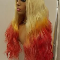 Lace Front Wig Red Wavy BRAND NEW