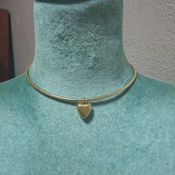 Heart Pendant Choker Necklace 