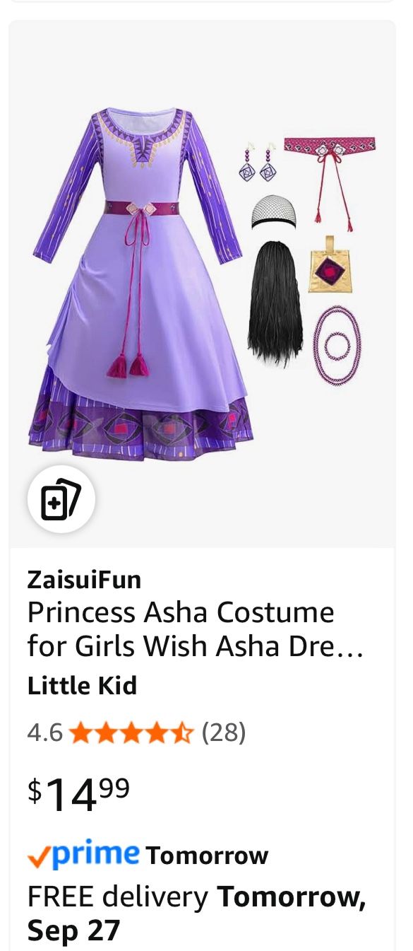 Adult Princess Asha Costume Wish Asha $5 Each