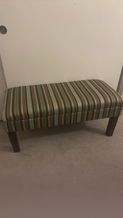 Striped Storage Bench