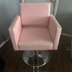 pink salon chair
