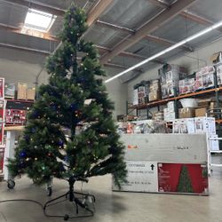 Home Accents 7.5ft Forest Pine LED Pre-Lit Tree