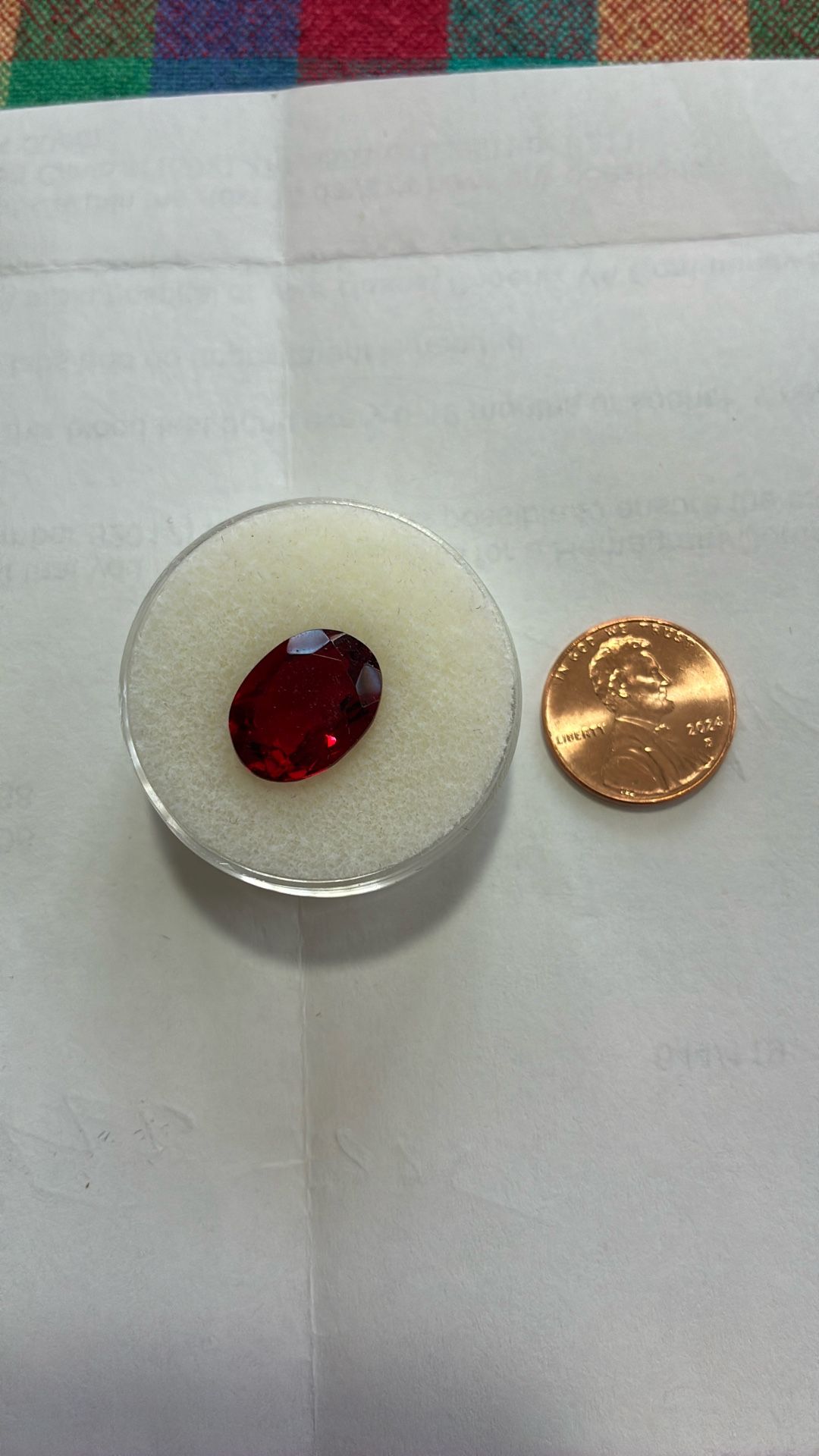 6.7 Natural Red TOPAZ. OVAL CUT STUNNING