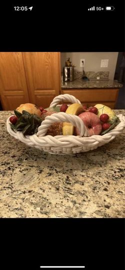 Gorgeous glass fruit basket