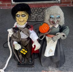 Vintage Telco Motion-ettes Halloween Animatronics - Phantom & Witch Set