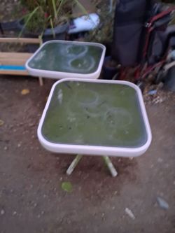 Small Square Outdoor Side Tables Set of 2