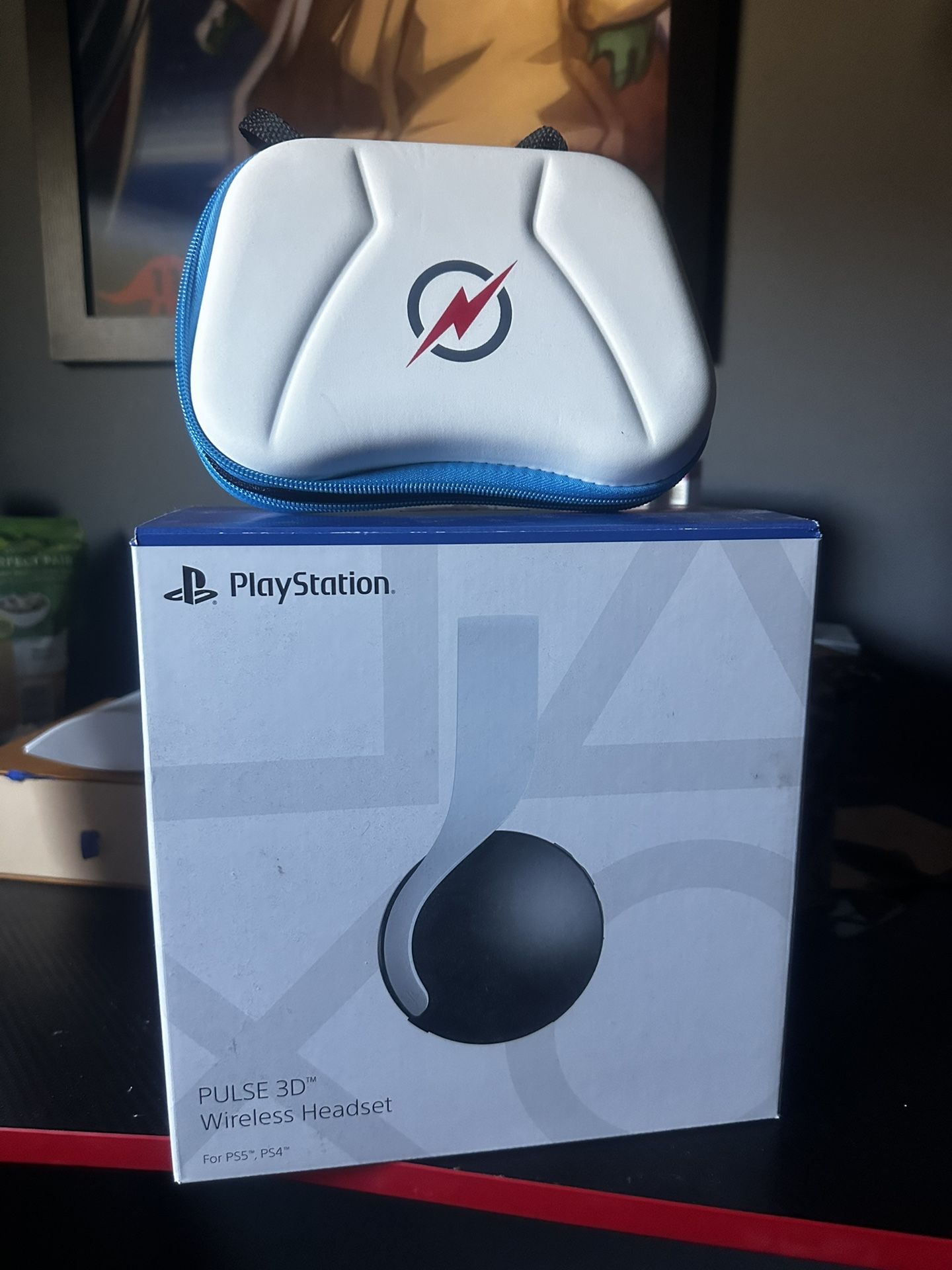 Playstation 5 Wireless Headset With Hard Shell Controller Case