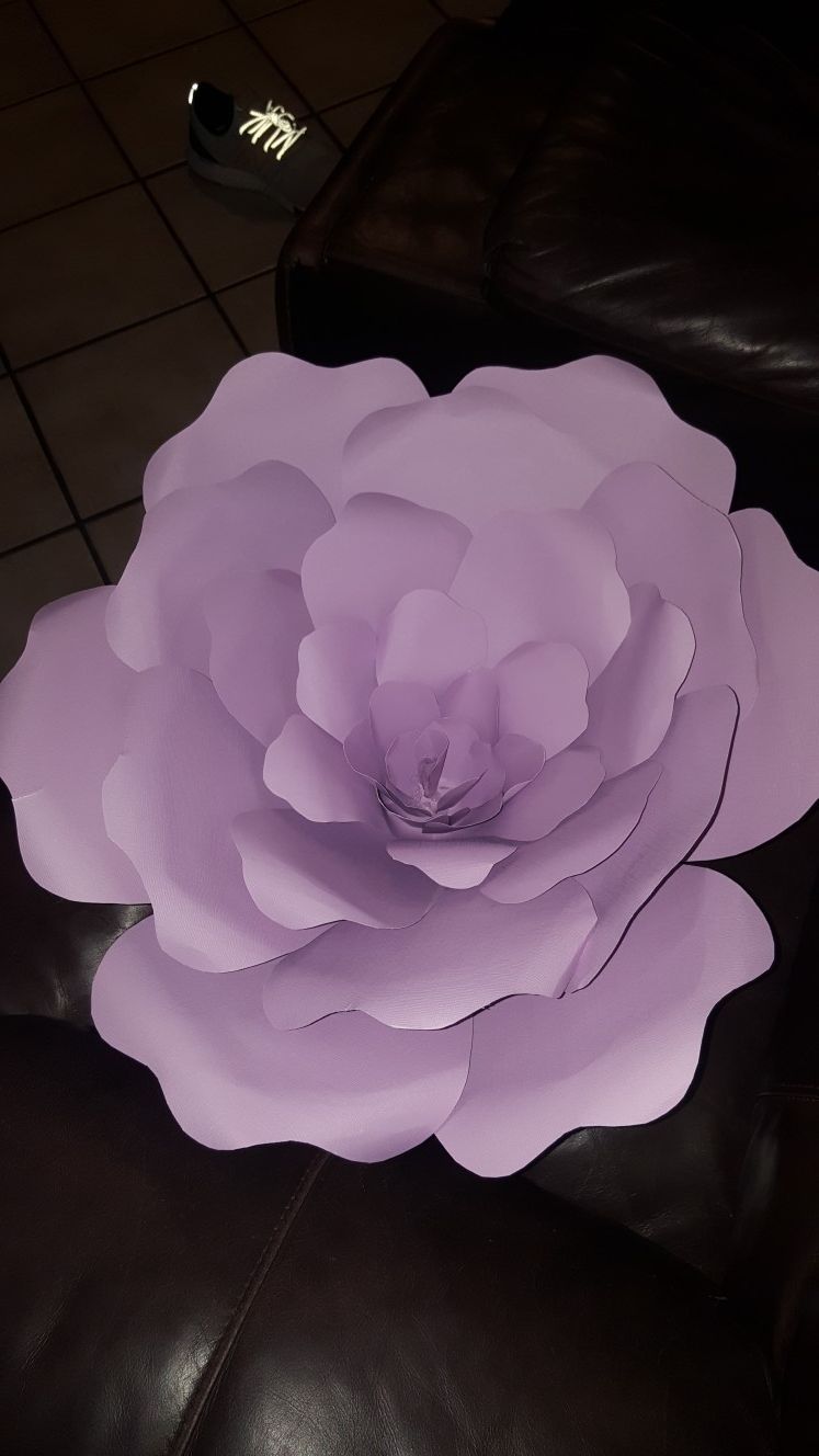 Huge purple paper flower