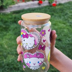 Hello Kitty Glass Cup 16oz 