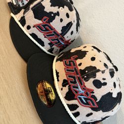 Astros Cow Print Fitted