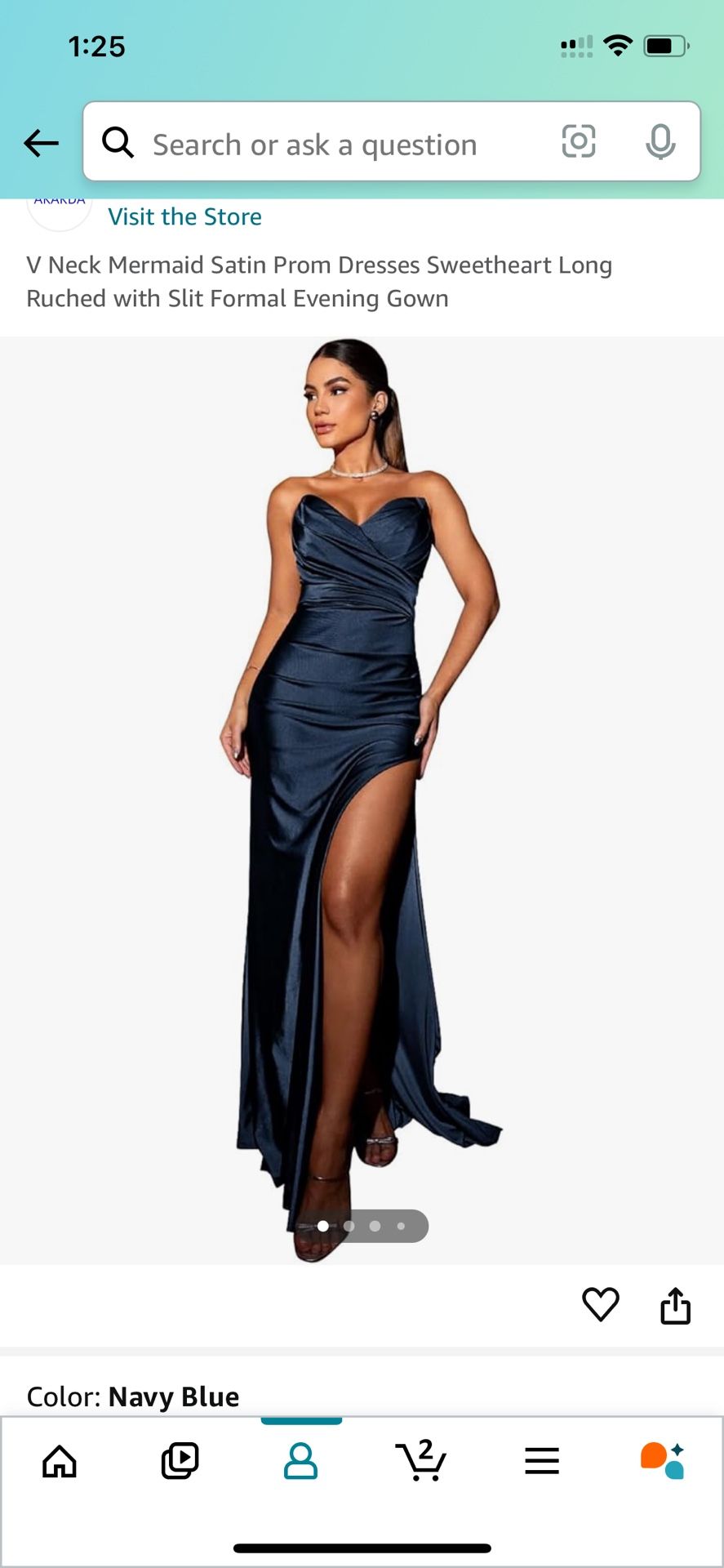 Mermaid Satin Sweetheart Cut Gown, Size 8