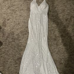 White Sequin Dress