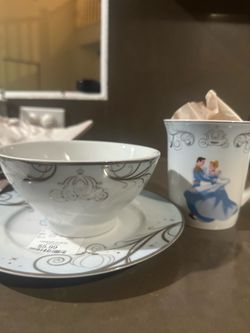 Cinderella bowl, small plate and cup