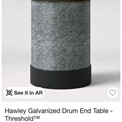  Hawley  Galvanized Drum  End  Table  $40 EACH 