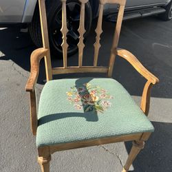 Vintage 1920’s Bernhardt Furniture Co. Needlepoint Seat Armchair