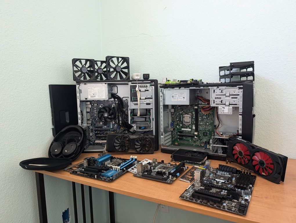 UNTESTED/Non working PC Part Lot GPUs MOBOs PSUs Fans etc