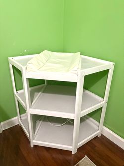 White Corner Changing Table